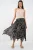 Hoge Taille A-Lijn Midi Rok in Paisleyprint