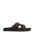 Manfield leren slippers bruin