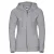 Russell Dames/Dames Authentic Full Zip Hoodie (Licht Oxford Grijs)