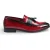 Herenschoenen met rode kwastjes, hoogglans lakleer, formele look