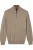Baileys Half-Zip Sweater taupe, Effen