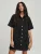 St MRLO Jurk ‘DENIM SHIRT DRESS’  zwart