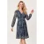 Miss Etam wikkeljurk met print – blauw