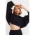 Oversized Kabelgebreide Crop Hoodie