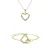 Locked Heart Necklace Sets – Goud en Kristal