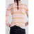 Mango alpaca gestreepte trui – roze