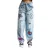 Rechtdoor Jeans Middelhoge Taille Dames It’s Basic Skater Rhinestone