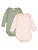 Müsli by GREEN COTTON Rompertje/body  olijfgroen / rosa