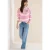 Cecil Dames Hoodie met borstprint in Pink