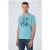 No Excess T-shirt Crewneck Print Garment Dyed Light Aqua