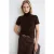 TRENDYOLMİLLA Dames Bruin Effen Kort Getailleerd Blouses