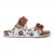 Laura Vita dames Brcyano 32 witte leren sandalen met bloemenprint en bandjes
