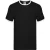 Fruit of the Loom Heren Ringer Contrast T-shirt (Zwart/Wit)