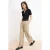 TRENDYOLMİLLA Dames Beige Effen Barrel Normale taille Jeans