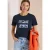 Cecil Dames Shirt met ronde hals en frontprint in Blauw