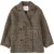 Closed Double Breasted Coat Jacket Biscotti Brown