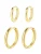 Hey Happiness Oorbellen ‘Grace Duo’  goud