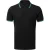 Asquith & Fox Heren Klassiek Fit getipt Poloshirt (Zwart / Turkoois)