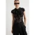 TRENDYOLMİLLA Dames Zwart Bloemen Kort Getailleerd Blouses
