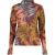 Geisha top lurex print 53670-20 470 orange blue