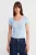 Smalle Pasvorm Ribbels Textuur Blouse