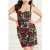 GUESS Floral Corset Dress Black Multi