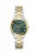 GUESS Analoog horloge ‘Birdie’  goud / groen / zilver