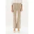 Caroll corduroy bootcut high waist broek zand