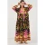 Patroon V-hals Maxi-jurk
