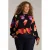 Colletta gebloemde blouse zwart