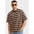 Redefined Rebel boxy gestreepte T-shirt bruin
