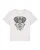 Watapparel Shirt ‘Mandala Elephant’  lichtgrijs / zwart