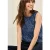 Cecil Dames Blousetop met minimale print in Blauw