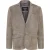 Heren Grijs Slim Geitensuède Italiaanse Blazer Jas-Somero