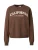 PIECES Sweatshirt ‘PCTAMY’  donkerbruin / wit