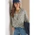 Cecil Dames Blouse met leopatroon in linnenmix in Beige