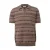 s.Oliver regular fit gebreide gestreepte polo – bruin