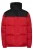 !Solid Winterjas  donkerrood / zwart