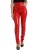Hoge Taille Vinyl Broek Rood