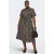 ONLY CARMAKOMA blousejurk met panterprint bruin