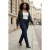 Trendyol Curve Dames Donkerblauw Effen Recht Hoge taille Grote maten Jeans