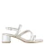 Graceland leren sandalettes zilver