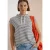 Cecil Dames Shirt met trechterhals en strepen in Blauw