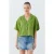 Losse Fit Knop-Up Crop Shirt met Zak