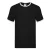 Fruit of the Loom Heren Ringer T-Shirt (Zwart/Wit)