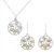 Orphelia ‘Oceane’ Dames 925 Sterling Zilveren Set: Ketting-Hanger + Oorbellen – Zilver SET-7090/1