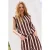 LOLALIZA gestreepte gilet – bruin