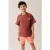 Tumble ’n Dry T-shirt met backprint roodbruin