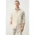 Mango Man linnen regular fit overhemd – pastelbruin