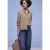 Street One Dames Overhemdblouse met college details in Bruin